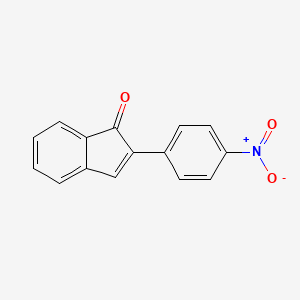 molecular formula C15H9NO3 B8041503 2-(4-Nitrophenyl)inden-1-one 