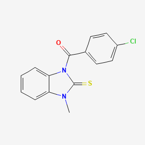 (4-Chlorophenyl)-(3-methyl-2-sulfanylidenebenzimidazol-1-yl)methanone