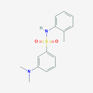 molecular formula C15H18N2O2S B8041548 3-(dimethylamino)-N-(2-methylphenyl)benzenesulfonamide 