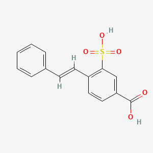 molecular formula C15H12O5S B8041567 4-[(E)-2-phenylethenyl]-3-sulfobenzoic acid 