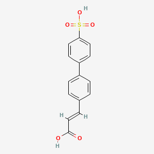 molecular formula C15H12O5S B8041572 (E)-3-[4-(4-sulfophenyl)phenyl]prop-2-enoic acid 