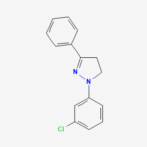 molecular formula C15H13ClN2 B8041578 1-(3-Chlorophenyl)-4,5-dihydro-3-phenyl-1H-pyrazole CAS No. 2535-63-9