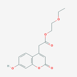 molecular formula C15H16O6 B8041667 2-Ethoxyethyl 2-(7-hydroxy-2-oxochromen-4-yl)acetate 