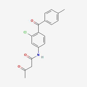 molecular formula C18H16ClNO3 B8041675 N-[3-chloro-4-(4-methylbenzoyl)phenyl]-3-oxobutanamide 