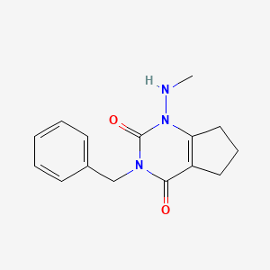 molecular formula C15H17N3O2 B8041695 3-benzyl-1-(methylamino)-6,7-dihydro-5H-cyclopenta[d]pyrimidine-2,4-dione 