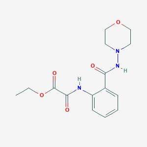 molecular formula C15H19N3O5 B8041778 Ethyl 2-[2-(morpholin-4-ylcarbamoyl)anilino]-2-oxoacetate 