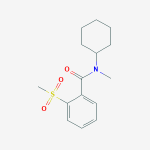 molecular formula C15H21NO3S B8041789 N-Cyclohexyl-2-methanesulfonyl-N-methyl-benzamide 