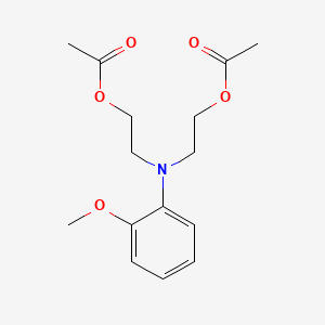 molecular formula C15H21NO5 B8041796 2-[N-(2-acetyloxyethyl)-2-methoxyanilino]ethyl acetate 