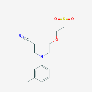 molecular formula C15H22N2O3S B8041805 3-[3-methyl-N-[2-(2-methylsulfonylethoxy)ethyl]anilino]propanenitrile 