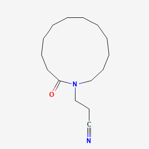 molecular formula C15H26N2O B8041853 2-Oxoazacyclotridecane-1-propanenitrile 