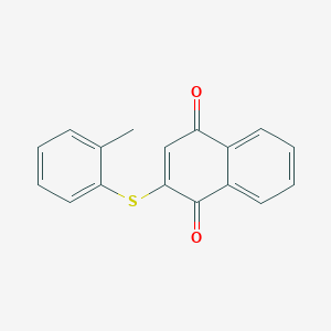 molecular formula C17H12O2S B8041871 2-(2-Methylphenyl)sulfanylnaphthalene-1,4-dione 