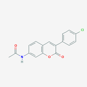 molecular formula C17H12ClNO3 B8041883 N-[3-(4-chlorophenyl)-2-oxochromen-7-yl]acetamide 
