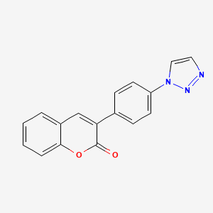 3-[4-(Triazol-1-yl)phenyl]chromen-2-one