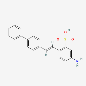 molecular formula C20H17NO3S B8041917 5-amino-2-[(E)-2-(4-phenylphenyl)ethenyl]benzenesulfonic acid 