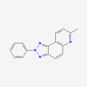 molecular formula C16H12N4 B8041987 7-Methyl-2-phenyltriazolo[4,5-f]quinoline 