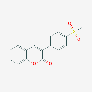 molecular formula C16H12O4S B8042003 3-(4-Methylsulfonylphenyl)chromen-2-one 