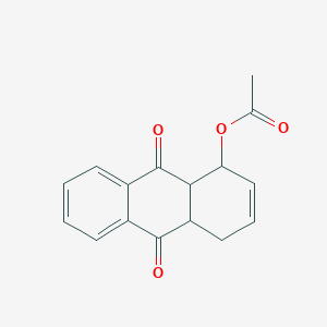 molecular formula C16H14O4 B8042062 1-Acetoxy-1,4,4a,9a-tetrahydroanthraquinone 