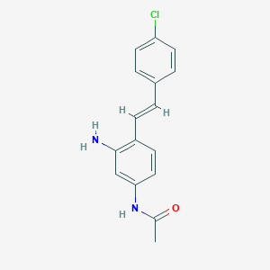 N-[3-amino-4-[(E)-2-(4-chlorophenyl)ethenyl]phenyl]acetamide