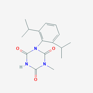 molecular formula C16H21N3O3 B8042082 1-[2,6-Di(propan-2-yl)phenyl]-3-methyl-1,3,5-triazinane-2,4,6-trione 