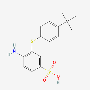 molecular formula C16H19NO3S2 B8042109 4-Amino-3-(4-tert-butylphenyl)sulfanylbenzenesulfonic acid 