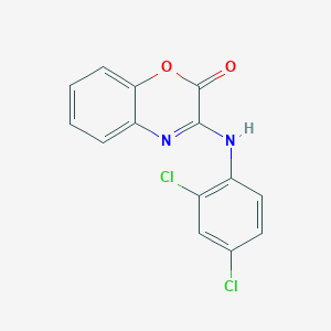 molecular formula C14H8Cl2N2O2 B8042159 3-(2,4-Dichloroanilino)-1,4-benzoxazin-2-one 