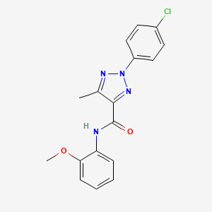 molecular formula C17H15ClN4O2 B8042167 2-(4-chlorophenyl)-N-(2-methoxyphenyl)-5-methyltriazole-4-carboxamide 