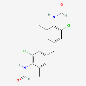 N-[2-chloro-4-[(3-chloro-4-formamido-5-methylphenyl)methyl]-6-methylphenyl]formamide