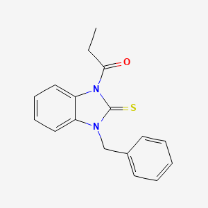 molecular formula C17H16N2OS B8042198 1-(3-Benzyl-2-sulfanylidenebenzimidazol-1-yl)propan-1-one 