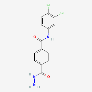 molecular formula C14H11Cl2N3O2 B8042222 N-(3,4-dichlorophenyl)-4-(hydrazinecarbonyl)benzamide 
