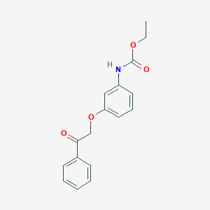 molecular formula C17H17NO4 B8042239 ethyl N-(3-phenacyloxyphenyl)carbamate 