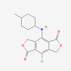 molecular formula C17H18ClNO4 B8042240 8-Chloro-4-[(4-methylcyclohexyl)amino]-1,5-dihydrofuro[3,4-f][2]benzofuran-3,7-dione 