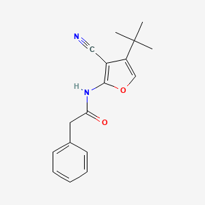 molecular formula C17H18N2O2 B8042251 N-(4-tert-butyl-3-cyanofuran-2-yl)-2-phenylacetamide 