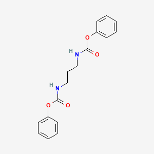 molecular formula C17H18N2O4 B8042269 (3-Phenoxycarbonylamino-propyl)-carbamic acid phenyl ester 