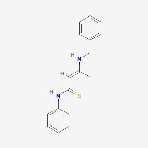 molecular formula C17H18N2S B8042284 3-Benzylamino-but-2-enethioic acid phenylamide 