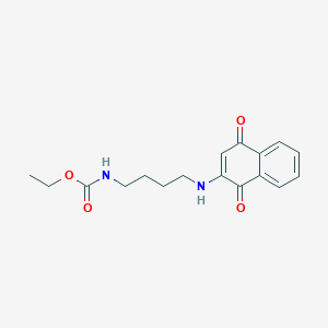 molecular formula C17H20N2O4 B8042298 ethyl N-[4-[(1,4-dioxonaphthalen-2-yl)amino]butyl]carbamate 