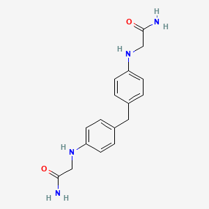 molecular formula C17H20N4O2 B8042303 2-[4-[[4-[(2-Amino-2-oxoethyl)amino]phenyl]methyl]anilino]acetamide 