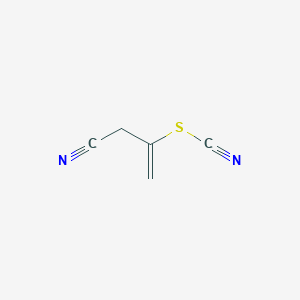 molecular formula C5H4N2S B8042313 3-Cyanoprop-1-en-2-yl thiocyanate 