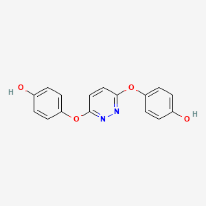molecular formula C16H12N2O4 B8042314 4-[6-(4-Hydroxyphenoxy)pyridazin-3-yl]oxyphenol 
