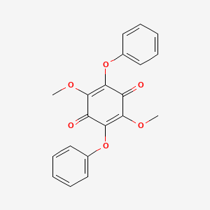 molecular formula C20H16O6 B8042335 2,5-Dimethoxy-3,6-diphenoxycyclohexa-2,5-diene-1,4-dione 