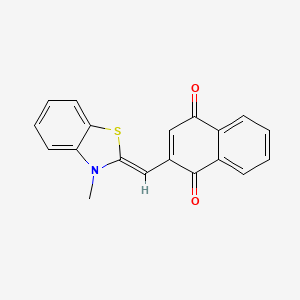 molecular formula C19H13NO2S B8042338 2-[(Z)-(3-methyl-1,3-benzothiazol-2-ylidene)methyl]naphthalene-1,4-dione 