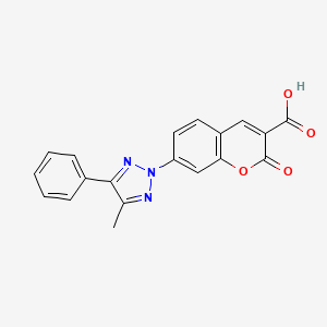 molecular formula C19H13N3O4 B8042345 7-(4-Methyl-5-phenyltriazol-2-yl)-2-oxochromene-3-carboxylic acid 