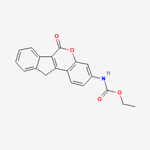 molecular formula C19H15NO4 B8042378 ethyl N-(6-oxo-11H-indeno[1,2-c]chromen-3-yl)carbamate 