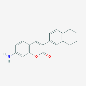molecular formula C19H17NO2 B8042406 7-Amino-3-(5,6,7,8-tetrahydronaphthalen-2-yl)chromen-2-one 