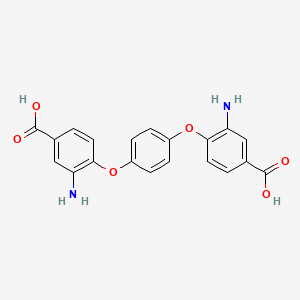 molecular formula C20H16N2O6 B8042431 3-Amino-4-[4-(2-amino-4-carboxyphenoxy)phenoxy]benzoic acid 