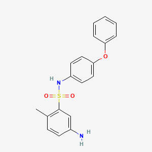 molecular formula C19H18N2O3S B8042433 5-amino-2-methyl-N-(4-phenoxyphenyl)benzenesulfonamide 