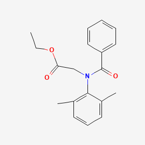 molecular formula C19H21NO3 B8042457 ethyl 2-(N-benzoyl-2,6-dimethylanilino)acetate 