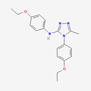 molecular formula C19H22N4O2 B8042488 N,4-bis(4-ethoxyphenyl)-5-methyl-1,2,4-triazol-3-amine 
