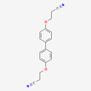 molecular formula C18H16N2O2 B8042495 3-[4-[4-(2-Cyanoethoxy)phenyl]phenoxy]propanenitrile 