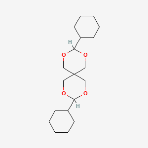 molecular formula C19H32O4 B8042522 3,9-Dicyclohexyl-2,4,8,10-tetraoxa-spiro[5.5]undecane 