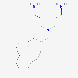 molecular formula C19H41N3 B8042536 N'-(3-aminopropyl)-N'-(cyclododecylmethyl)propane-1,3-diamine 